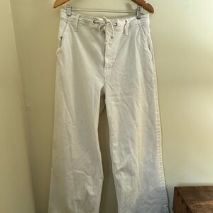 MOTHER Denim Drawn Undercover Prep Sneak Marshmellow Wide Leg Jean sz 34